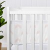 Sweet Jojo Designs Girl BreathableBaby Breathable Mesh Crib Liner Boho Fringe Blush Pink and White - 3 of 4