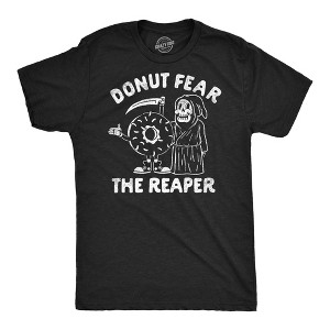 Mens Funny T Shirts Donut Fear The Reaper Sarcastic Graphic Novelty Tee For Men - Crazy Dog Men's T Shirt - 1 of 4