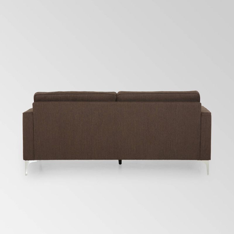 Portwall Contemporary Tufted Sofa Brown - Christopher Knight Home, 4 of 9