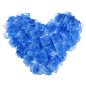 Unique Bargains Decoration Wedding Party Silk Artificial Flower Petals Navy Blue 2000 Pcs - 1 of 4