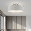 Livex Lighting Park Ridge 3 - Light Semi-Flush Mount in  Brushed Nickel - 4 of 4
