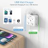 Surge Protector 8 Outlet Extender, Multi Outlet Splitter with 3 USB Wall Charger (1 USB C Port), 3-Sided Multiple Plug Power Strip, Charging Station - 4 of 4
