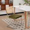 FONTOI Dining Chairs Set of 2, Rattan Side Accent Chairs with Chrome Legs, Upholstered Dining Chairs for Kitchen, Olive Green, 17.5"*33.1"*20.9" - 4 of 4