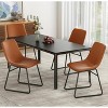 PAGED Dining Chairs Set of 4,Modern Kitchen Chairs with Iron Legs,Chairs for Kitchen,Living Room,Dining Room,Brown - 2 of 4