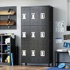 Garvee 9 Doors Metal Black Office Storage Lockers with Lockable Compartments Black Steel Storage Cabinet - 4 of 4