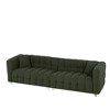102 Inch Teddy Velvet Sofa, With 2 Throw Pillows, Hardware Feet, Mid Century Indoor Couch, Upholstered Couch For Living Room - 4 of 4
