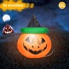 Tangkula Halloween Decoration 4 Ft Blow-up Inflatable Pumpkin With Witch Hat LED Bulbs Yard - 3 of 4