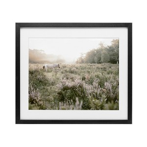 Stupell Industries Misty Sunset Horse Framed Print Under Glass Art - 1 of 4