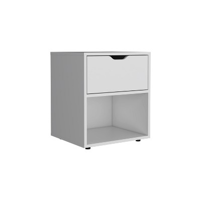 NicBex 17 inch Wide Nightstand with 1 Drawer,Modern Side Table with Open Shelf and Free Handle Design,Bedside Table for Bedroom,Living Room
