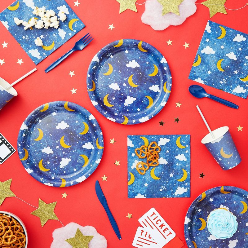 Blue Panda Twinkle Twinkle Little Star Baby Shower Decorations with Paper Plates, Napkins, Cups and Cutlery, Serves 24, 3 of 8