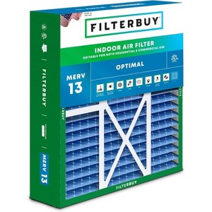 Filterbuy 16x20x5 Air Filter (1-Pack), Pleated MERV 13 Health Defense HVAC AC Furnace Air Filters for Honeywell FC100A1003, Lennox X0592, & More - 1 of 4