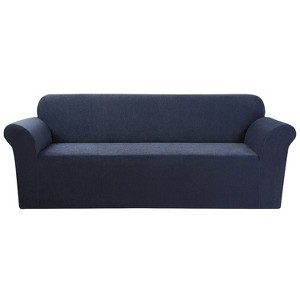 Ultimate Stretch Chenille Sofa Slipcover Storm Blue - Sure Fit, Blue Blue