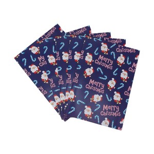 Unique Bargains Gift Wrap Paper Christmas Glossy Coated Paper 27.56"x19.69" 5 Pcs - 1 of 4