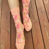 Pink Bunny Rabbit Pattern Socks (Women's Sizes Adult Medium) from the Sock Panda - 2 of 3