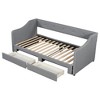 YOOCOZZ Twin XL to King Size Linen Upholstered Daybed with Two Storage Drawers - 4 of 4
