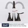 ChicFurnit Bathroom Sink Faucet Two Handle Vanity Sink Faucets with Pop up Drain for Bathroom, Bronze, 14.37"*10.04"*2.6" - 4 of 4
