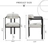 Kumasinova Modern Dining Chairs with Soft Boucle Upholstered Back&Seat,Set of 2,Metal Frame Club Chair Mid-Century Modern Accent Chairs - 3 of 4