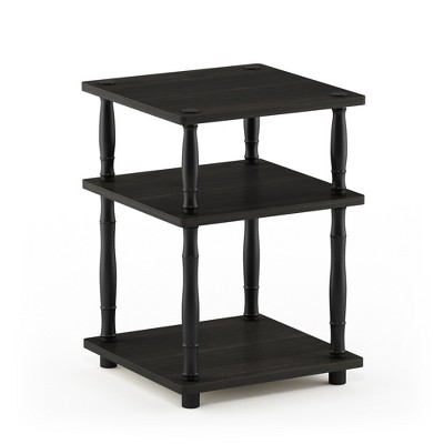 Furinno Turn-N-Tube Easy Assembly Multipurpose Shelf with Classic Tubes, French Oak Grey/Black