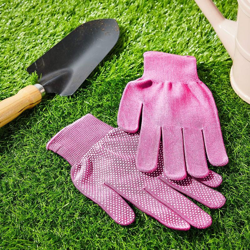 Juvale Juvale 6-Pairs Gardening Gloves for Women - Thorn Proof and Cut Resistant Outdoor Cotton Garden Work Gloves (3 Colors), 4 of 9