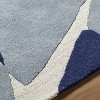 Hauteloom Robbins Modern Blue Wool Rug - 3 of 4