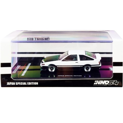 Toyota Sprinter Trueno Ae86 Rhd White And Black With Extra Wheels Japan Special Edition 1 64 Diecast Model Car By Inno Models Target
