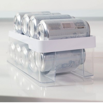 OU Soda Can Organizer for Refrigerator, Clear Rolling Can Dispenser for Fridge / Pantry, Soda Can Rack Kitchen Organizers, BPA Free — фото 7