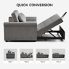 COMHOMA 55" Convertible Sleeper Sofa Bed, 3-in-1 Pull Out Couch Bed with Adjustable Backrest and Pillows for Living Room, Guest Room & Small Spaces - 4 of 4