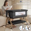 GOTGELIF 4-in-1 Baby Bassinet Crib with Adjustable Height, Bedside Sleeper, Rocking Mode & Mosquito Net - 3 of 4