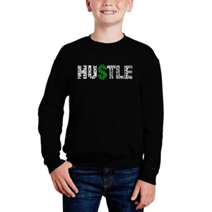 LA Pop Art Hustle - Boy's Word Art Crewneck Sweatshirt - 1 of 3