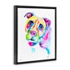Stupell Industries Pit Bull Casual Watercolor Style Black Framed Floater Canvas Wall Art - 3 of 4