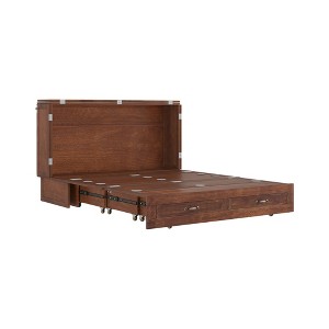 Keloyid Haimyy Solid Wood Frame Queen Murphy Bed Chest with Built-in Charger and Strong Drawer - 1 of 4