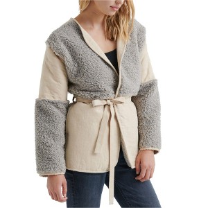 Lucky Brand Womens Faux Fur Paneled Coat - 1 of 1