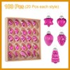 Unique Bargains Glass Decorative Hanging Tree Ornament Balls 1"-1.5" 100 Pcs - 3 of 4