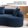 110" Chenille Compression Curved Sectional Sofa with 4 Pillows - 2 of 4