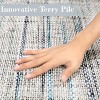 Washable Rug with Braided Print, Modern Low-Pile Non-Slip Carpet for Kitchen, Entryway, Bathroom, Bedroom – Stain Resistant, Natural Darkened - 4 of 4