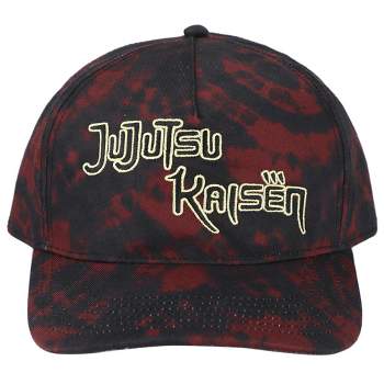 Jujutsu Kaisen Yuji and Sukuna Anime Cartoon Series Embroidered Art Black & Red Snapback Hat