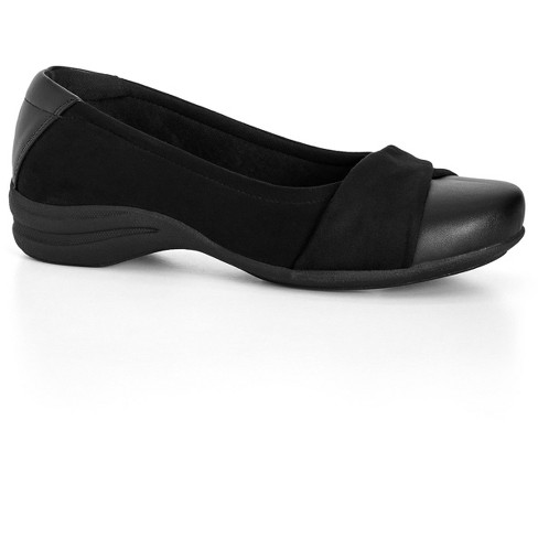 Cloudwalkers  Women's Wide Fit Extra Wide Fit Peggy Slide - Black