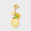 Linear Raffia Lemons and Oranges Earrings - A New Day™ Yellow/Orange - 3 of 3