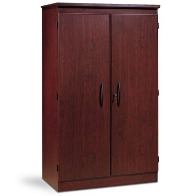 Morgan 2 Door Storage Cabinet Royal Cherry - South Shore: Laminated Particle Board, 6 Shelves, Transitional Style