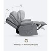 Manual Recliner Chair, Wide 68cm Seat PU Leather Reclining Sofa Chair, Modern Khaki Comfy Armchair for Bedroom or Living Room - 4 of 4