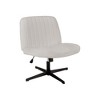 Cross-Legged Chair,No Wheels Armless Swivel Home Office Chair - 2 of 4