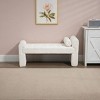 Boucle Bench,Upholstered Bench,Shoe Bench,Modern Ottoman Bench,Vanity Stools,End Of Bed Bench,Footrest For Bedroom,Living Room,Hallway-Cuddlewood - 2 of 4