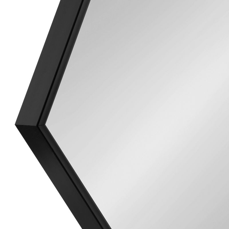 30.75&#34; x 34.75&#34; Rhodes 6 Sided Hexagon Wall Mirror Black - Kate and Laurel, 4 of 12