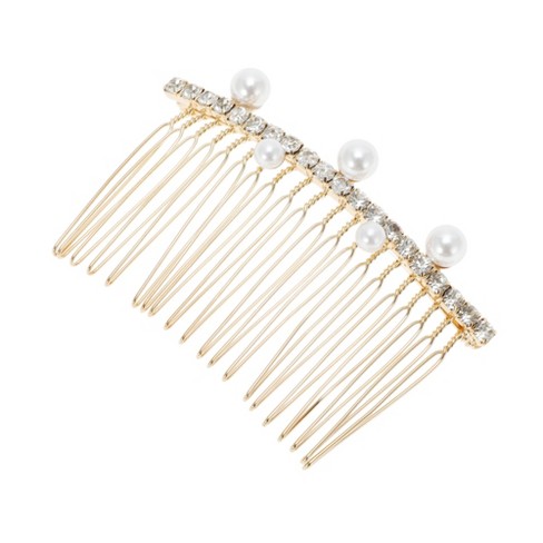 Unique Bargains Women's Flexible Pearls Side Comb 1 Pc - image 1 of 4