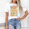 Boho Floral Mama T-Shirt, Natural and White Tee Large Flowers for Modern Moms White 3XL - 4 of 4