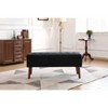CAVINAS Storage Bench for Bedroom,Linen Fabric Storage Ottoman Bench with Tufted Top and Wood Legs for Living Room,Bedroom - 2 of 4