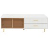 NicBex Modern Rectangle Coffee Table with 4 Drawers and Glass Doors for Living Room - 4 of 4
