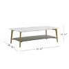 Damerin Modern Rectangular Metal Coffee Side Table - 2 of 4