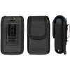 Nakedcellphone Pouch for Flip Phone (Orbic Journey Pro / Lite, Iris Flip, Jitterbug Flip 2) Vegan Leather Case (Harness, Metal Clip, Magnetic) - Black - 3 of 4