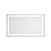 PAGED LED Bathroom Mirror with Front and Backlight, Wall Mounted Vanity Mirror with Aluminum Frame, Anti-Fog, Memory, 3 Colors - 2 of 4